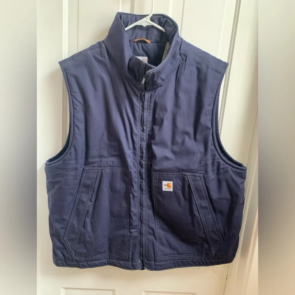 Carhartt Fire Retardant Quick Duck Vest Navy 2XL